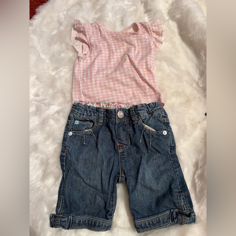 Primark Jean skirt outfit & Zara shorts/pants - Picture 2 of 7
